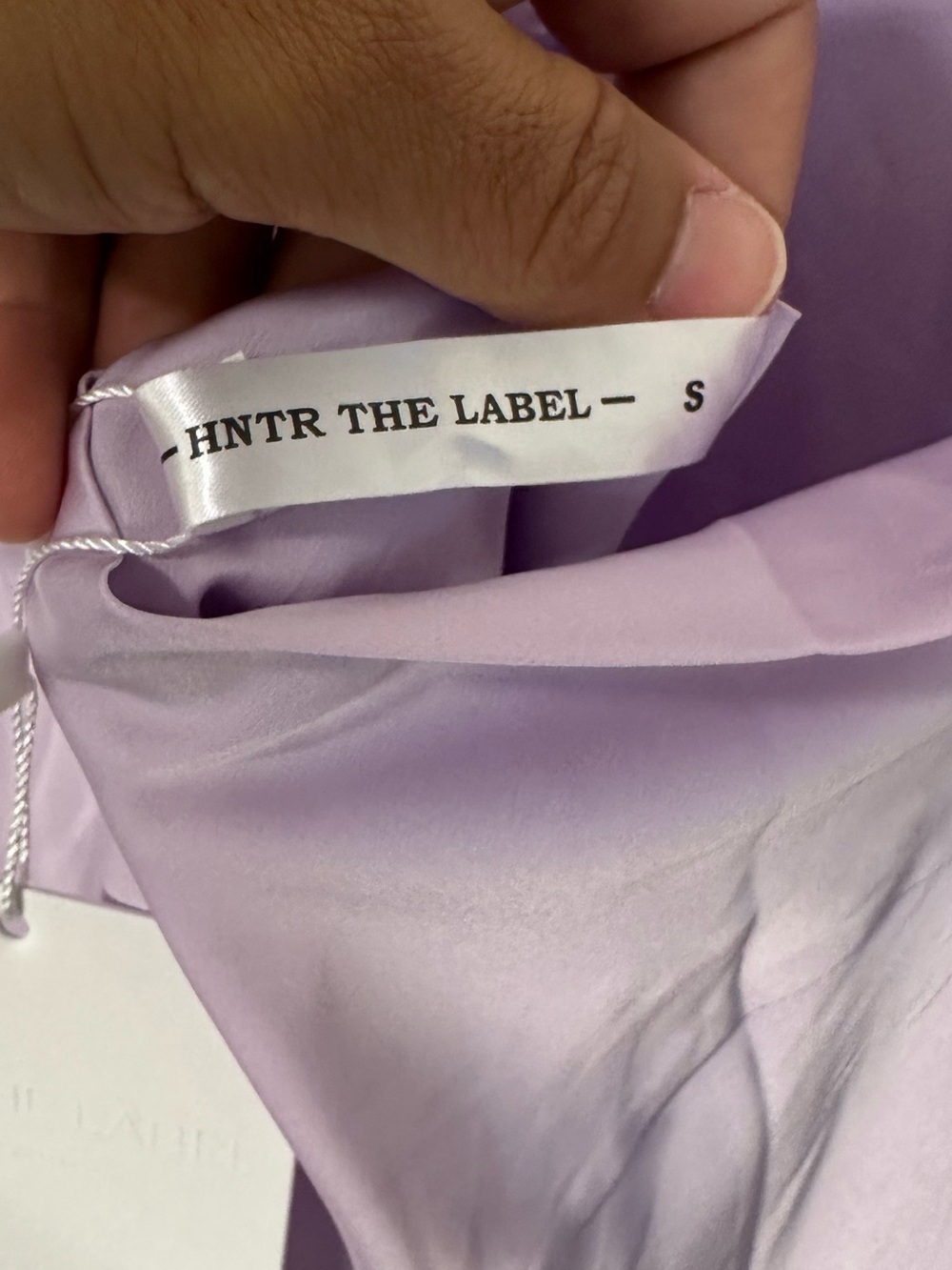 Hntr The Label Lilac Satin Strapless Hugo Gown Women’s Sz S NWT - Picture 8 of 9